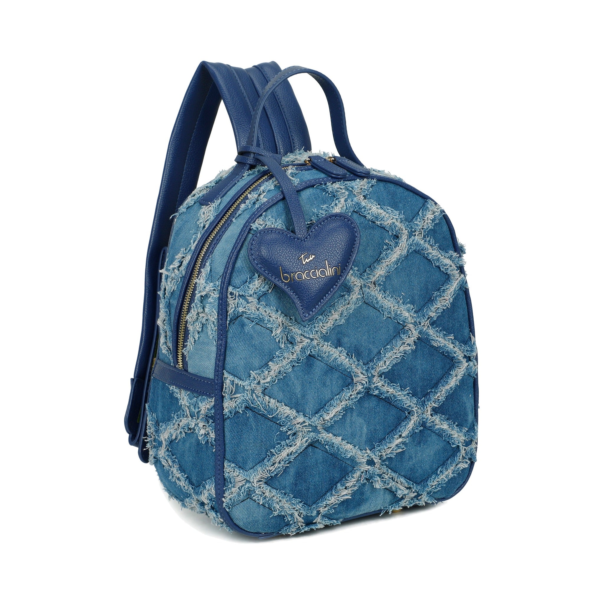 Braccialini Jeans Rucksack blau