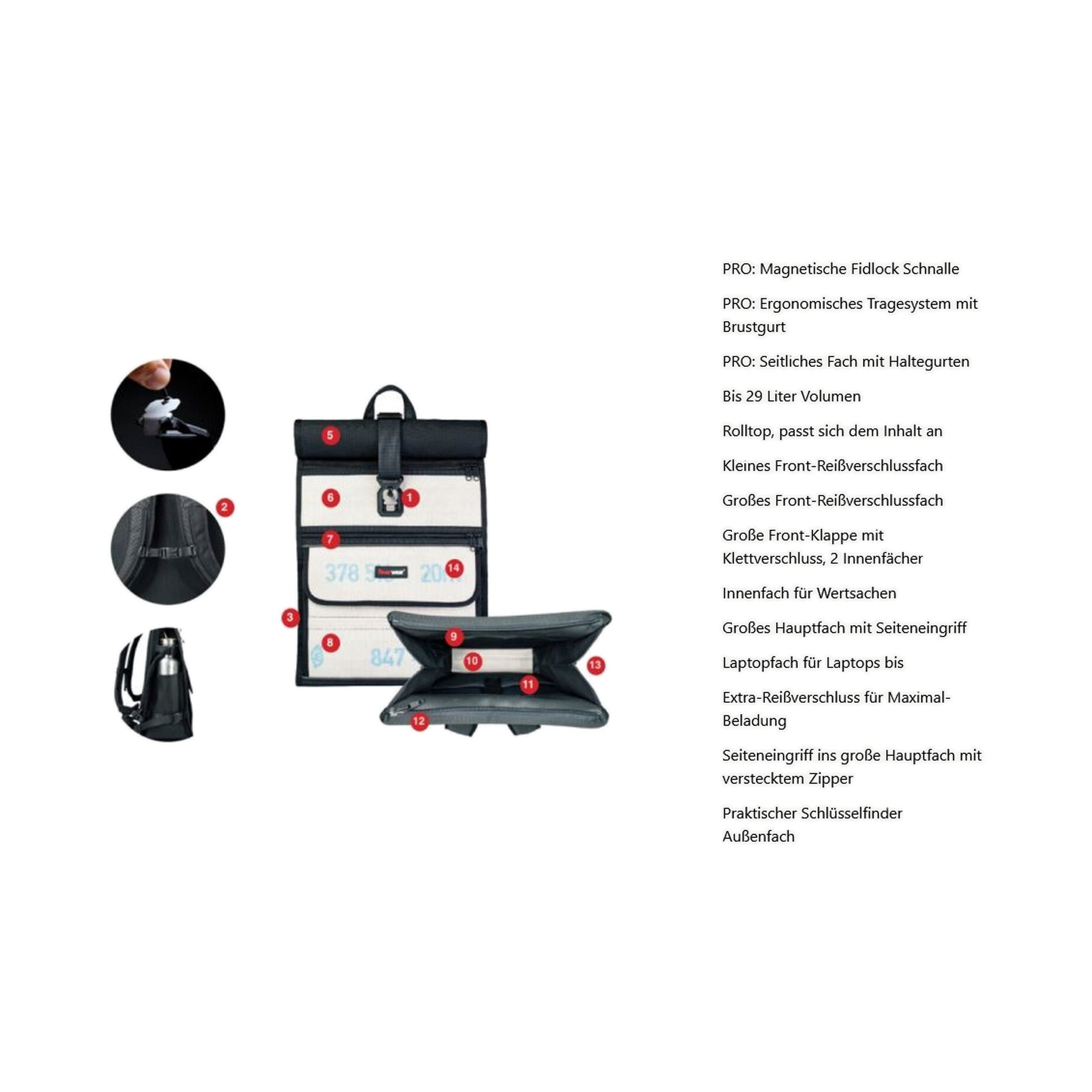 Feuerwear Rolltop Rucksack Edgar Pro