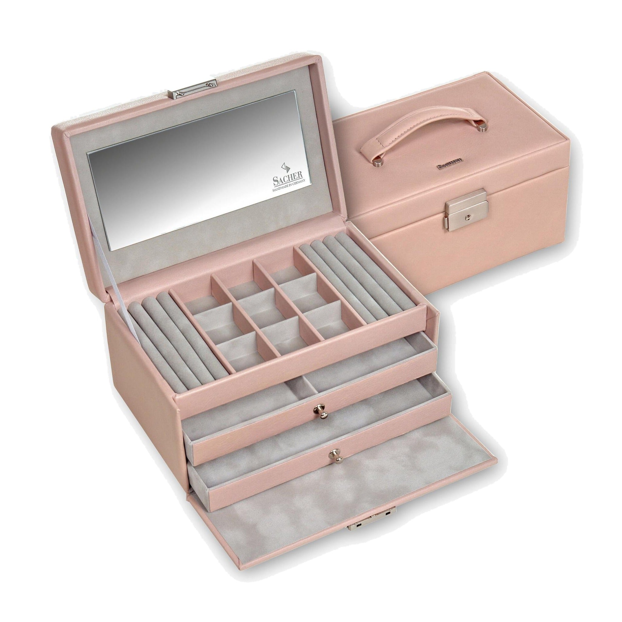 SACHER Schmuckkasten ELLY pastello / rosé Leder