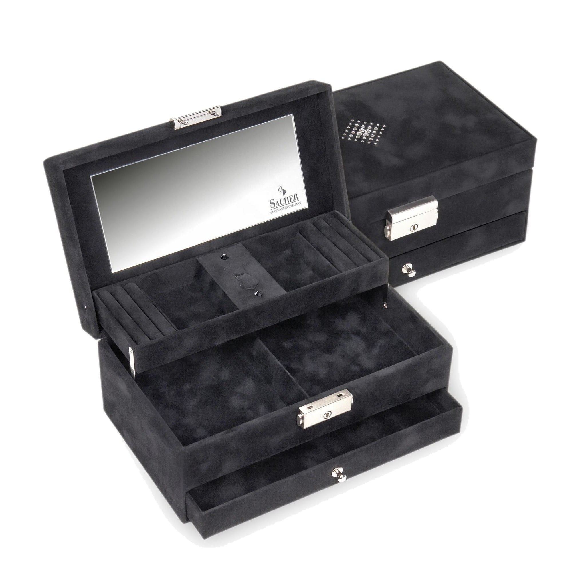 SACHER Schmuckkassette Hanna crystalo / schwarz
