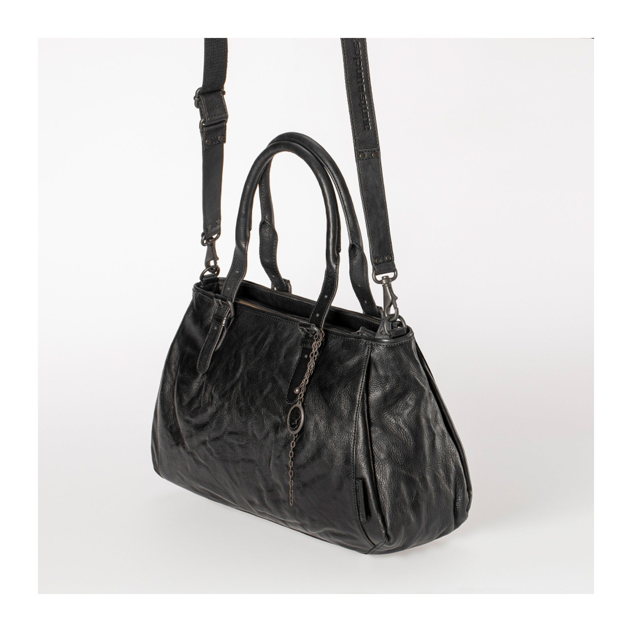 a&u Mrs. Shortbread/BS Handtasche L black smoke "Grandma´s Luxury-Club"
