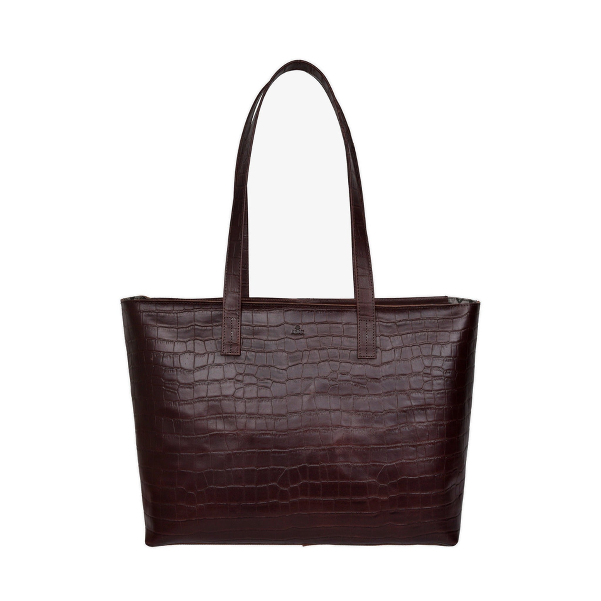 ADAX Shopper THELMA Prägung dark brown