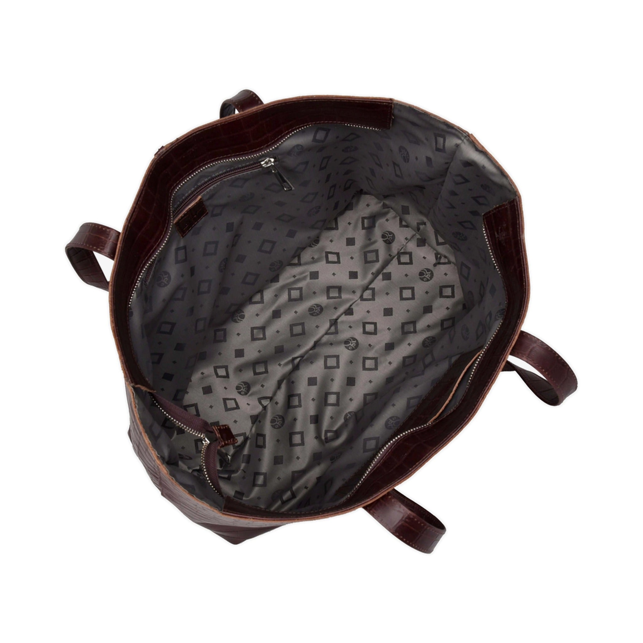 ADAX Shopper THELMA Prägung dark brown
