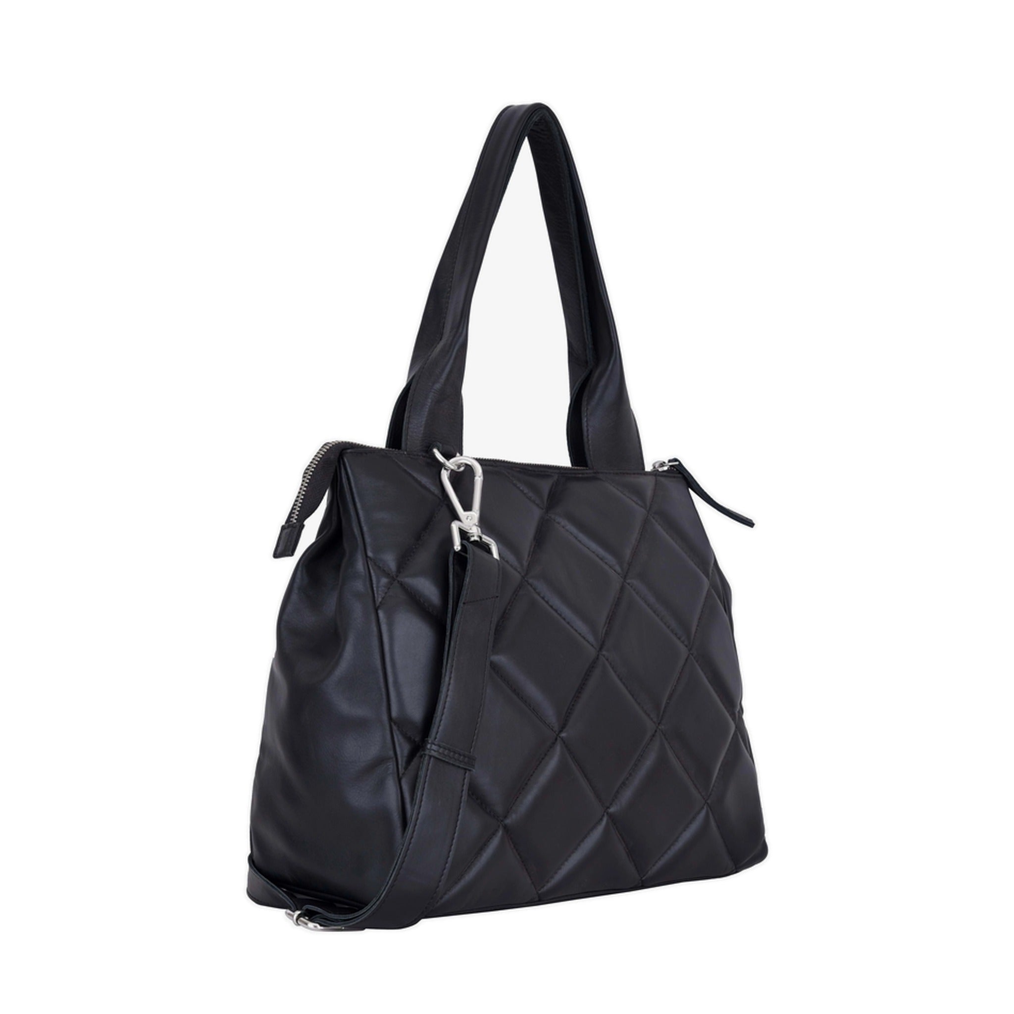 ADAX Amalfi Shopper MAIKEN gesteppt black