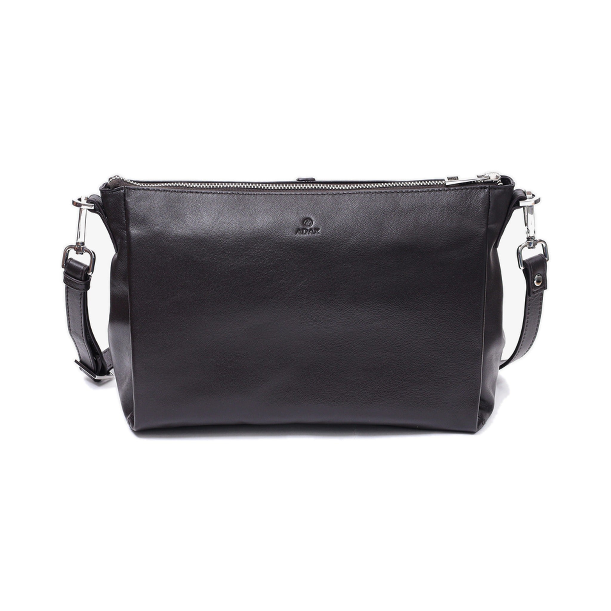 ADAX Larissa Reißverschlusstasche CAROLINE dark brown