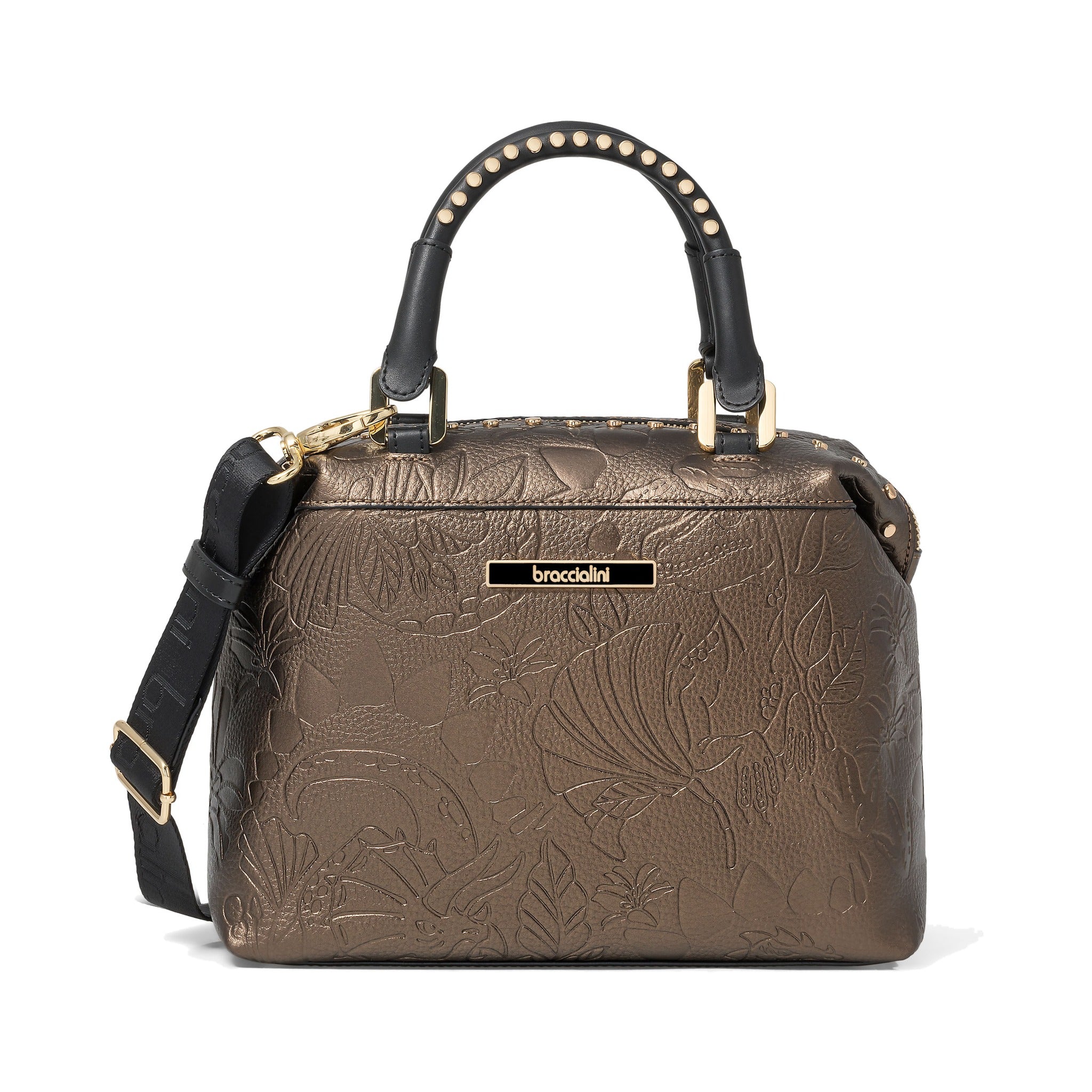 Braccialini Kurzgrifftasche Lola  nero/bronzo
