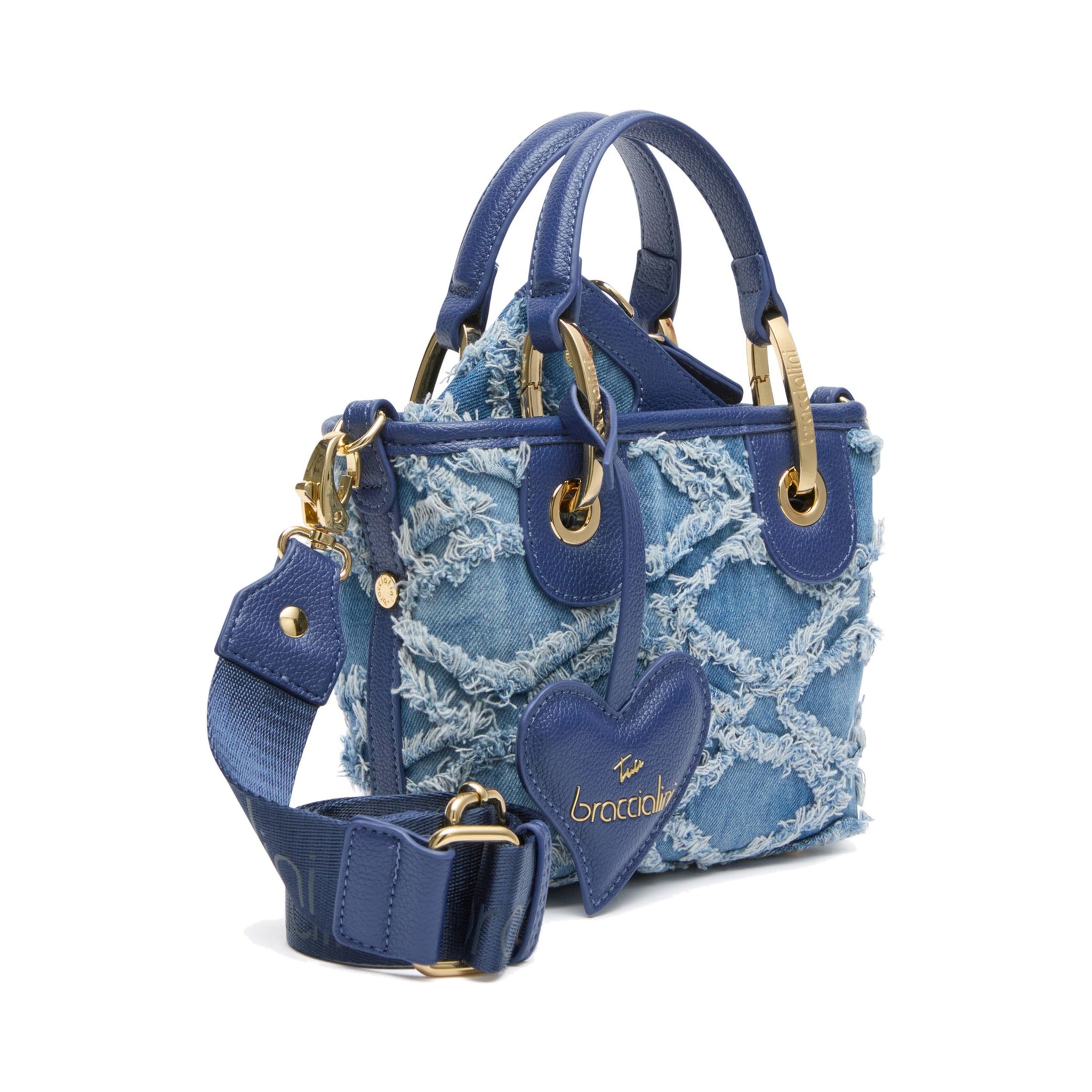 Braccialini Jeans Kurzgrifftasche blau