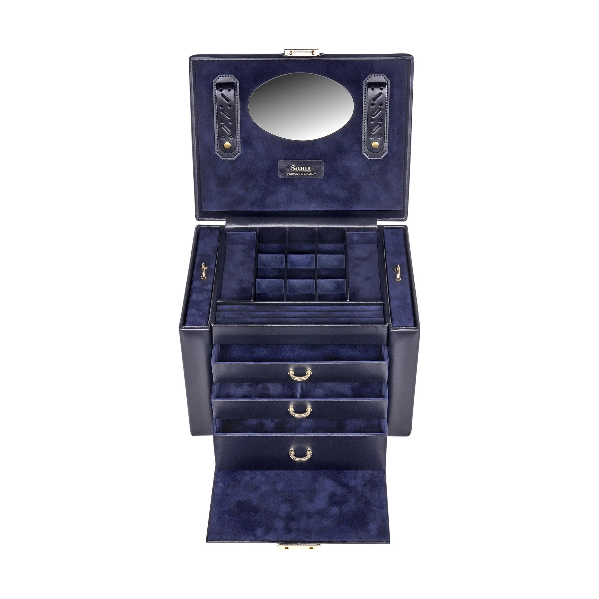 SACHER Schmuckkoffer MARTA Leder  navy
