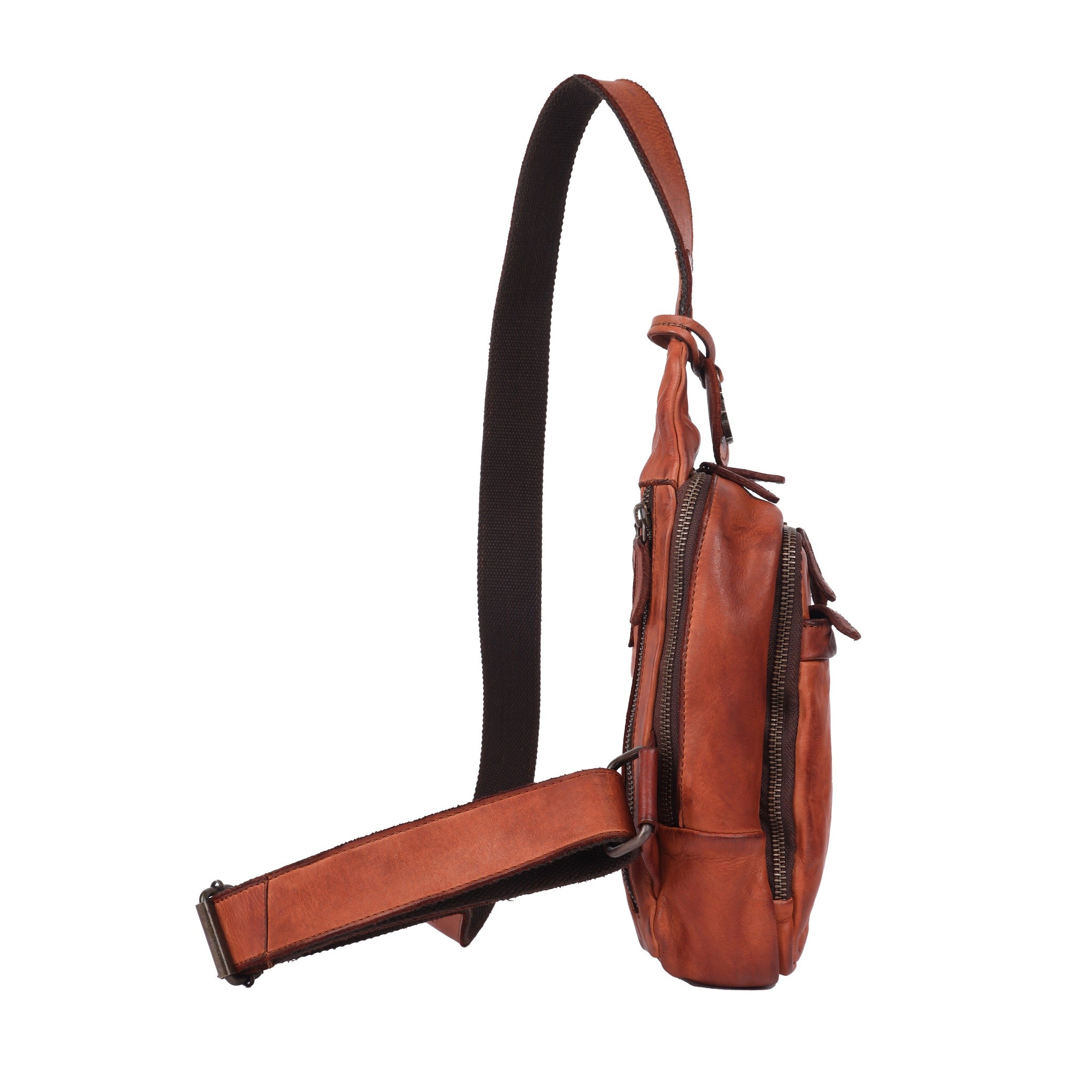 Harbour 2nd Slingbag SAGE  cognac