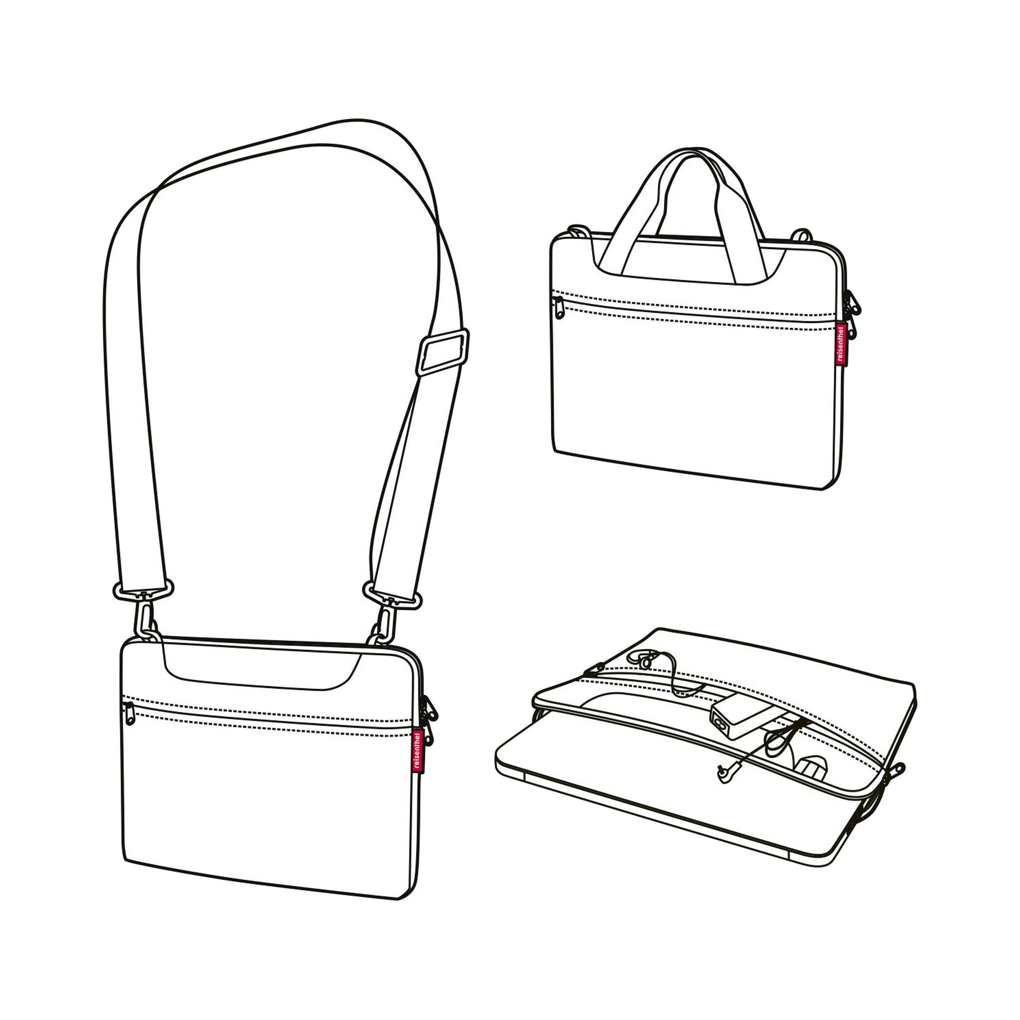 Reisenthel netbookbag twist silver