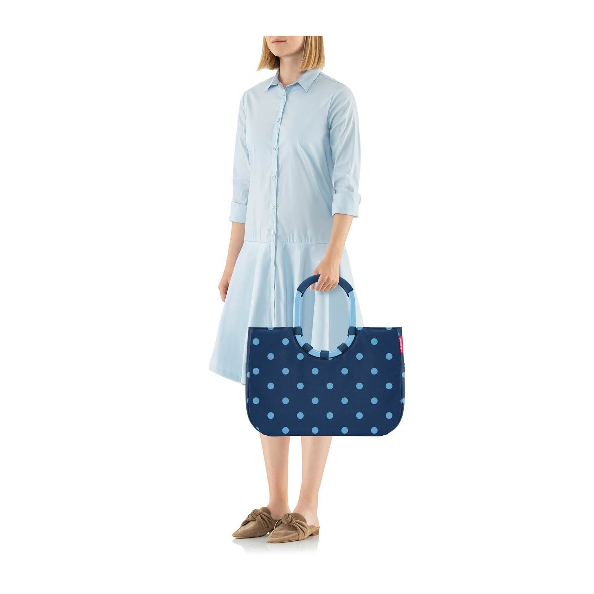 Reisenthel loopshopper L frame mixed dots blue