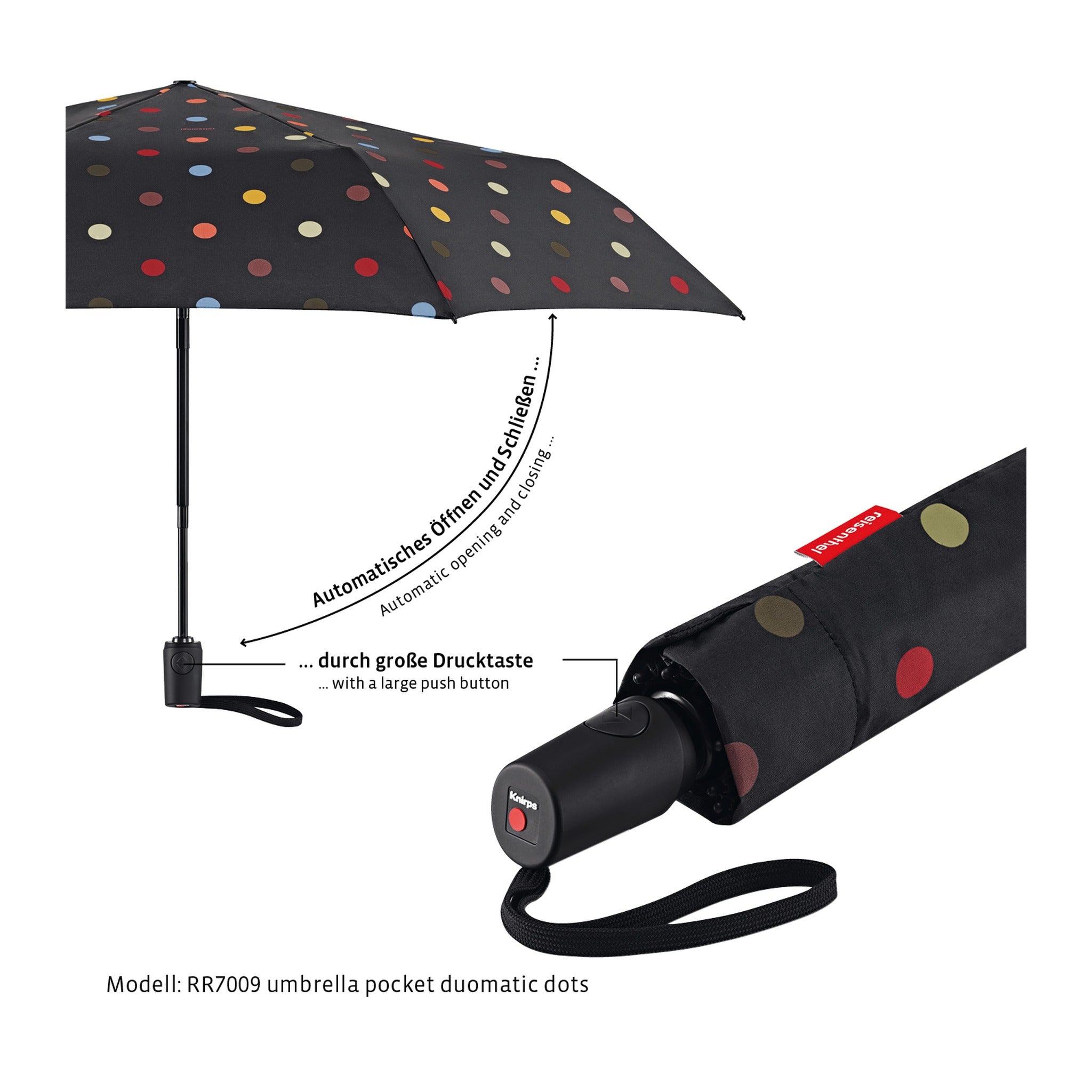 Reisenthel umbrella pocket duomatic twist silver